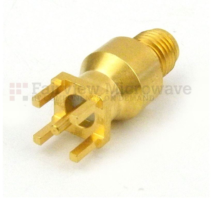 垂直SMA母'旋转接头PCB安装连接器